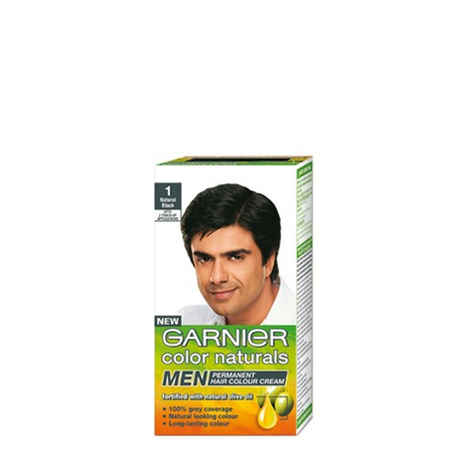 Buy Garnier Color Naturals Men Permanent Hair Colour Cream - Natural Black 1 (36 ml + 24 g) - Purplle