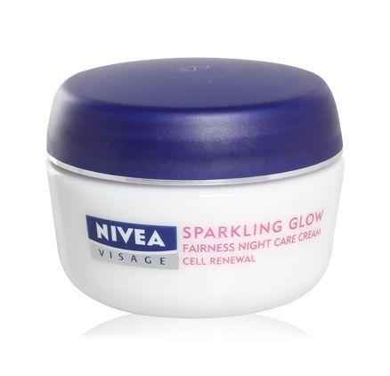 Buy Nivea Visage Sparkling Glow Fairness Night Care Cream (50ml) (Pack of 3) - Purplle