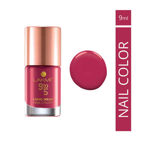 Buy Lakme 9 to 5 Long Wear Nail Color Berry Business (9 ml) - Purplle
