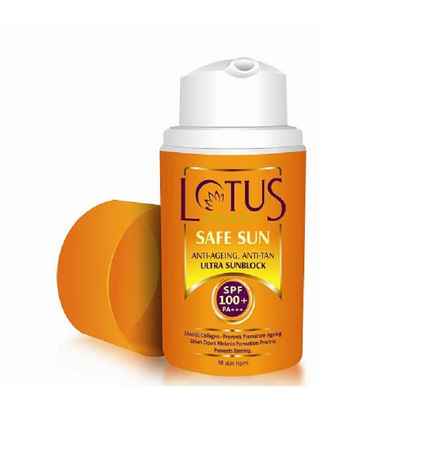 Buy Lotus Herbals Anti-ageing, Anti-tan Ultra Sun Block SPF-100+ Pa+++ (30 ml) - Purplle