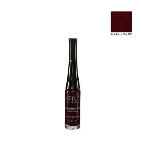 Buy Lotus Make Up Colour Dew Nail Enamel Caranberry Star 922 (7 ml) - Purplle