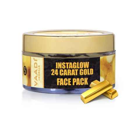Buy Vaadi Herbals 24 Carat Gold Face Pack Vitamin-E & Lemon Peel (70 gm) - Purplle