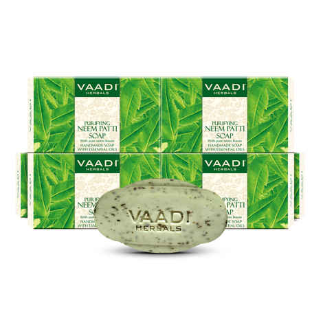 Buy Vaadi Herbals Neem Patti Soap Contains Pure Neem Leaves (5 + 1 Free) (75 g) (Pack of 6) - Purplle