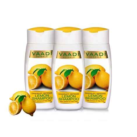 Buy Vaadi Herbals Dandruff Defense Lemon Shampoo with Tea Tree Extract (110 ml) (Pack of 3) - Purplle