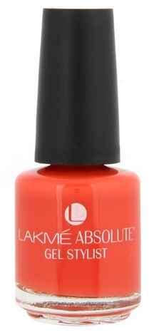 Buy Lakme Absolute Gel Stylist Nail Colour Eletric Orange (15 ml) - Purplle