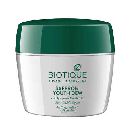 Buy Biotique Saffron Youth Dew Visibly Ageless Moisturizer (175 g) - Purplle