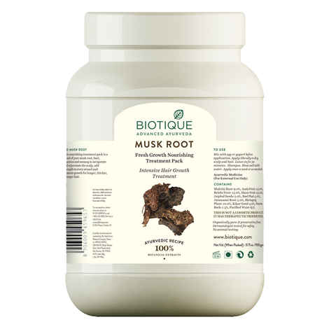 Buy Biotique Musk Root Fresh Growth Nourishing Treatment Pack(900 g) - Purplle