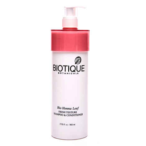 Buy Biotique Bio Henna Leaf Fresh Texture Shampoo & Conditioner (800 ml) - Purplle