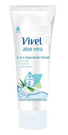 Buy Vivel Aloe Vera 3 in 1 Face Wash+Scrub (100 ml) - Purplle