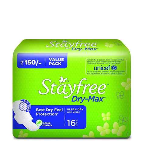 Buy Stayfree Drymax Ultra-Dry Wings 16'S - Purplle