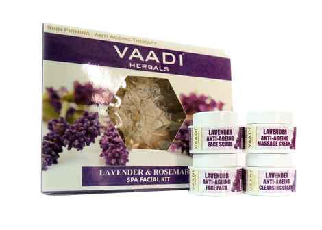 Buy Vaadi Herbals Lavender Anti-Ageing Spa Facial Kit With Rosemary Extract (70 g) (Buy 1 Get 1 Free) - Purplle
