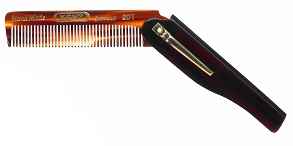 Buy Kent Authentic Handmade Folding Pocket Comb with Clip (85 mm) - Purplle