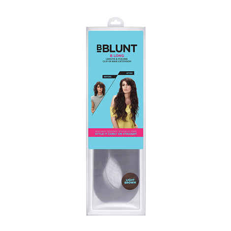 Buy BBLUNT B Long, Length And Volume Clip on Hair Extension, Light Brown - Purplle