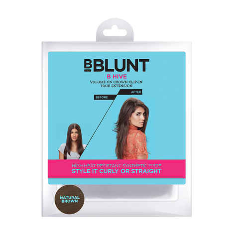 Buy Bblunt B Hive Volume On Crown Clip On Hair Extension Natural Brown - Purplle