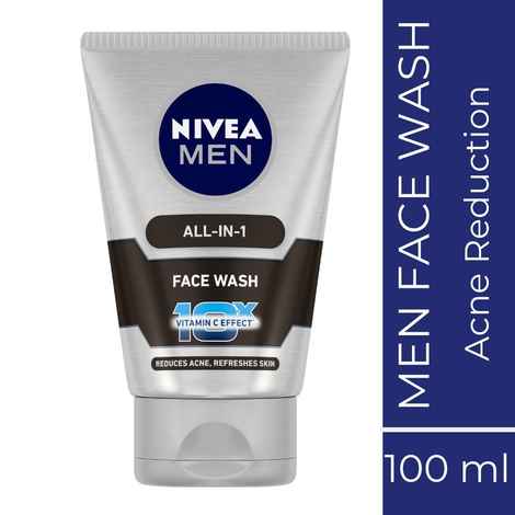 Buy Nivea MEN Face Wash, All In One, 10x Vitamin C (100 ml) - Purplle