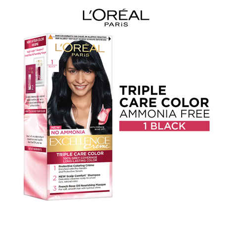 Buy L'Oreal Paris Excellence Creme Black 1 (Small Pack) - Purplle