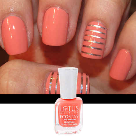 Buy Lotus Herbals EcoStay Nail Enamels Coral Flush (10 ml) - Purplle