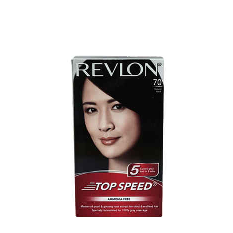 Buy Revlon Top Speed Hair Color - Woman Natural Black 70 95 ml - Purplle