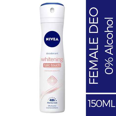 Buy Nivea Deodorant, Whitening Talc Touch, Women (150 ml) - Purplle