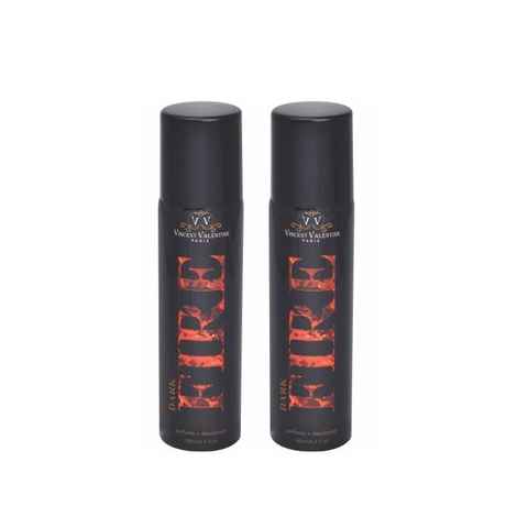 Buy Vincent Valentine Set of 2 Dark Fire Deodorants (160 ml each) - Purplle