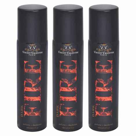 Buy Vincent Valentine Set of 3 Dark Fire Deodorants (160 ml each) - Purplle