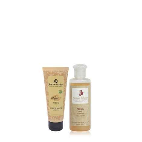 Buy Passion Indulge Papain Shampoo (200 ml) + Passion Indulge Papain conditioner (100 ml) - Purplle