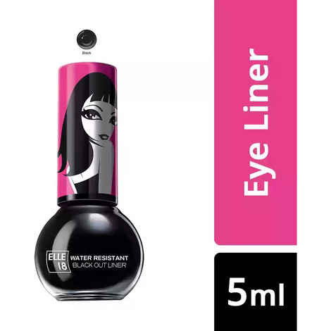 Buy Elle 18 Water Resistant Black Out Eye Liner (5 ml) - Purplle