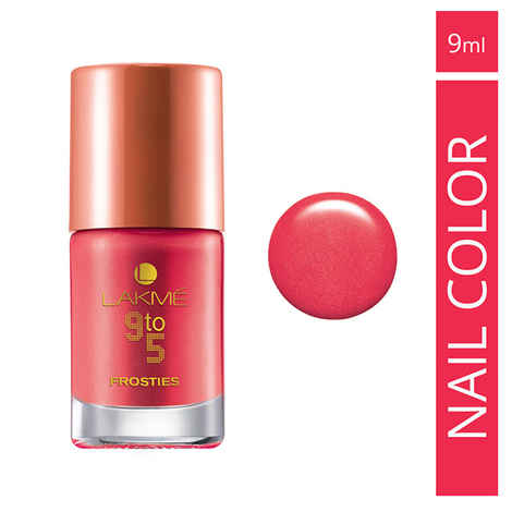 Buy Lakme 9 to 5 Frosties Nail Color Pink Frost (9 ml) - Purplle