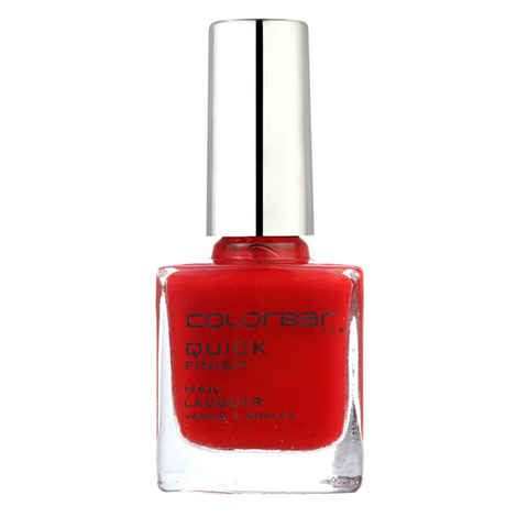 Buy Colorbar Quick Finish Nail Lacquer Fearless Red 18 (9 ml) - Purplle
