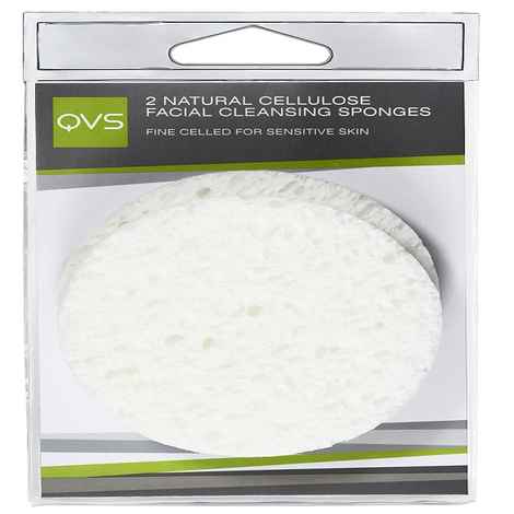 Buy QVS 2 Natural Cellulose Cleansing Sponges (Small) - Purplle