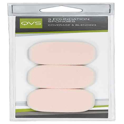 Buy QVS 3 Foundation Sponges (Rectangle) - Purplle