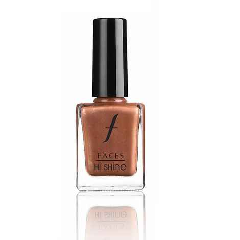 Buy Faces Canada Hi Shine Nail Enamel Orange Glitz 135 (9ml) - Purplle