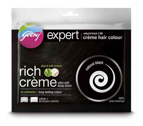 Buy Godrej Expert Rich Creme Hair Colour Natural Black (1.00) - Purplle
