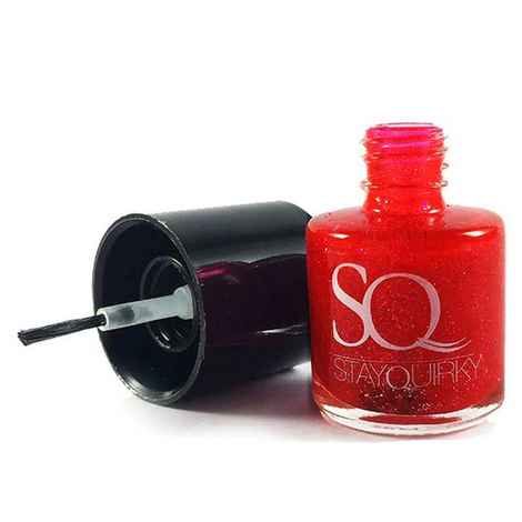 Buy Stay Quirky Nail Polish, Glitter, Dangerously Scarlet 937 (8 ml) - Purplle