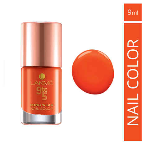 Buy Lakme 9 To 5 Long Wear Nail Color Tangerine Star (9 ml) - Purplle