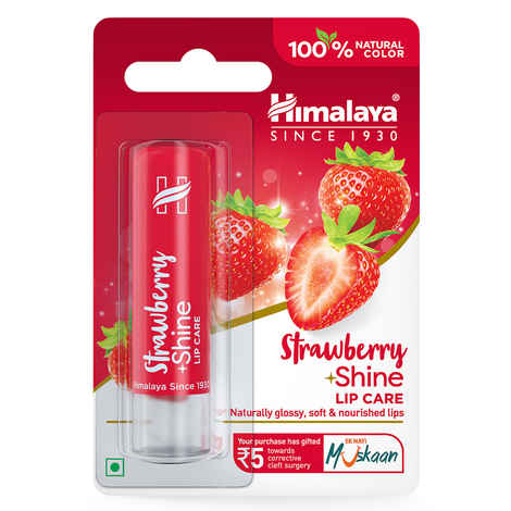 Buy Himalaya Herbals Strawberry Shine Lip Balm (4.5 g) - Purplle