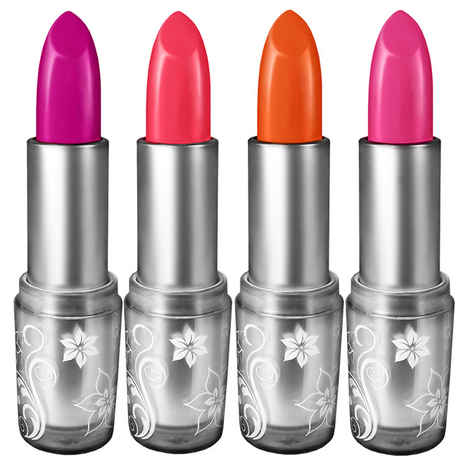 Buy Organistick Lipstick Combo Pack: Pink, Rusty Orange, Mauvish Purple and Carrot Pink Pack No. 2 (16 g) - Purplle