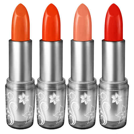 Buy Organistick LipstickCombo Pack: Madona Red, Orange Red, Rusty Orange and Nude Pack No. 8 (16 g) - Purplle