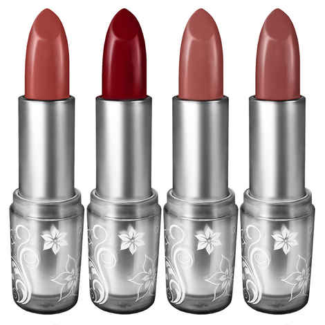 Buy Organistick Lipstick Combo Pack: Deep Maroon, Wine, Ocean Mauve and Classic Maroon Pack No. 10 (16 g) - Purplle