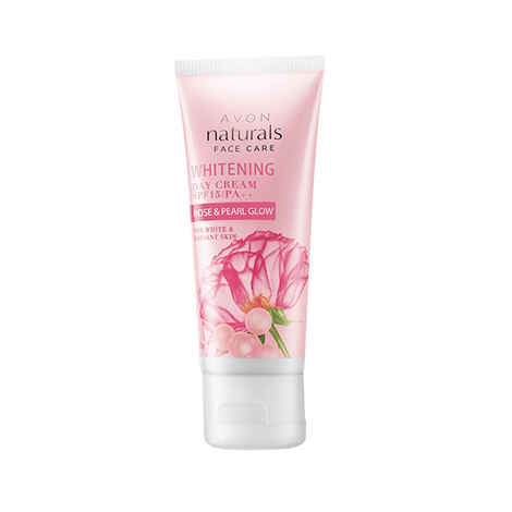 Buy Avon Naturals Whitening Day Cream With Rose & Pearl Glow SPF 15 (50 g) - Purplle