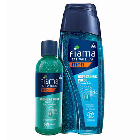 Buy Fiama Di Wills Men Refreshing Pulse Shower Gel (250 ml), get Fiama Di Wills Men Energizing Sport Shower Gel (100 ml) Free - Purplle
