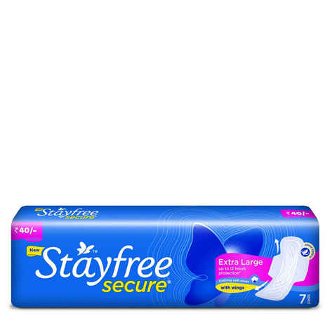 Buy Stayfree Secure Cottony Soft Extra Large Wings 7'S - Purplle