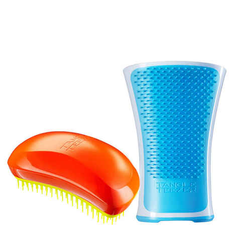 Buy Tangle Teezer Combo Salon Elite Orange and Yellow and Aqua Blue and White - Purplle