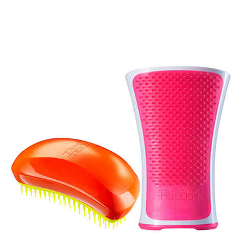 Buy Tangle Teezer Combo Salon Elite Orange and Yellow and Aqua Pink and White - Purplle