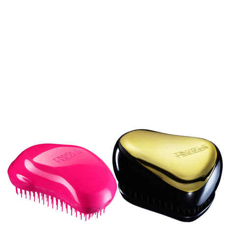 Buy Tangle Teezer Combo Original Pink and Compact Gold and Black - Purplle