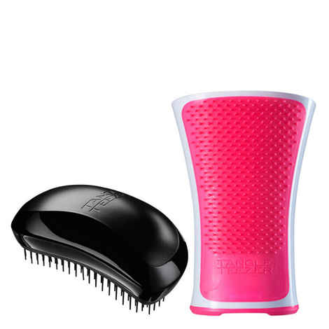 Buy Tangle Teezer Combo Salon Elite Black and Aqua Pink and White - Purplle