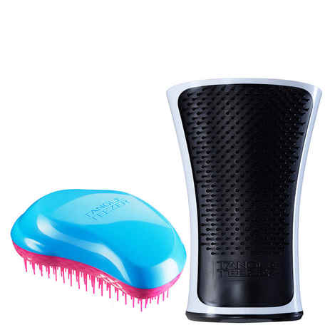 Buy Tangle Teezer Combo Original Blue and Pink and Aqua Black and White - Purplle