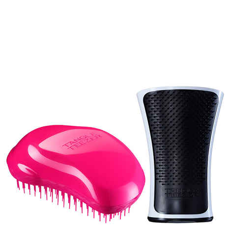 Buy Tangle Teezer Combo Original Pink and Aqua Black and White - Purplle