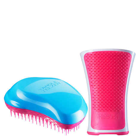 Buy Tangle Teezer Combo Original Blue and Pink and Aqua Pink and White - Purplle
