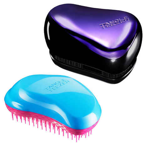 Buy Tangle Teezer Combo Original Blue and Pink and Compact Purple and Black - Purplle